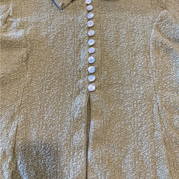 Women's Willow Green Cardigan/ Jacket Size large 100% Cotton - Picture 4 of 6